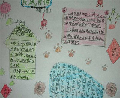 名风名俗 手抄报