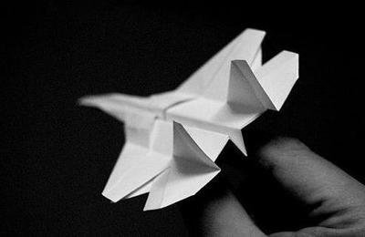 纸模型 飞机图纸战斗机折纸方法之a4纸折 米格