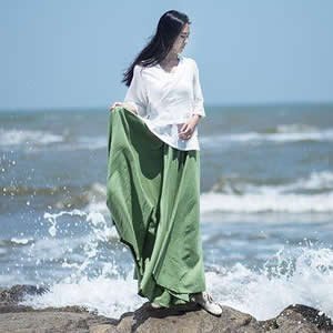 海边唯美意境女生图