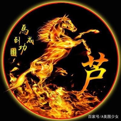 姓氏头像,马到成功, 火马奔腾