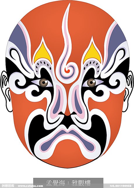 京剧脸谱白脸 京剧脸谱花旦 京剧脸谱整脸 脸谱红脸 京剧脸谱青衣
