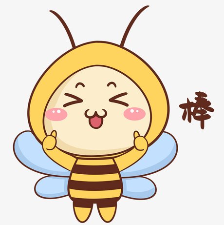 蜜蜂真棒表情包素材图片免费下载_高清psd