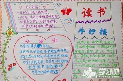 关于读书的 手抄报资料- 书香漫漫