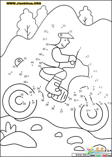 数字连线组成的简笔画图片之七15张(第10张)