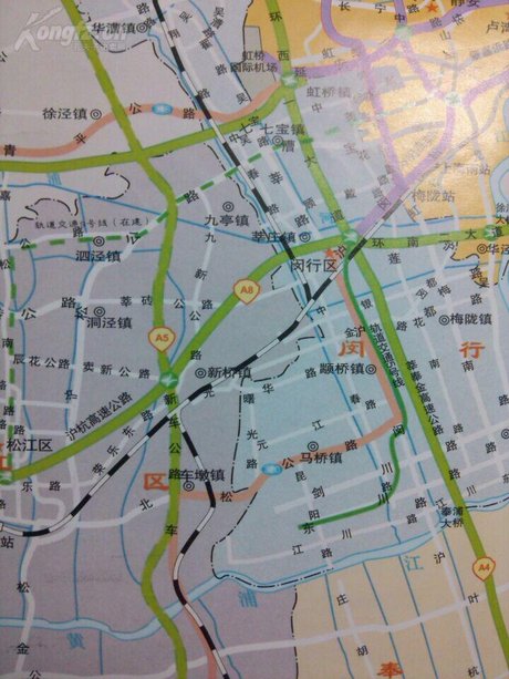 【图】 上海城区交通图 2007版 一版一印 大幅