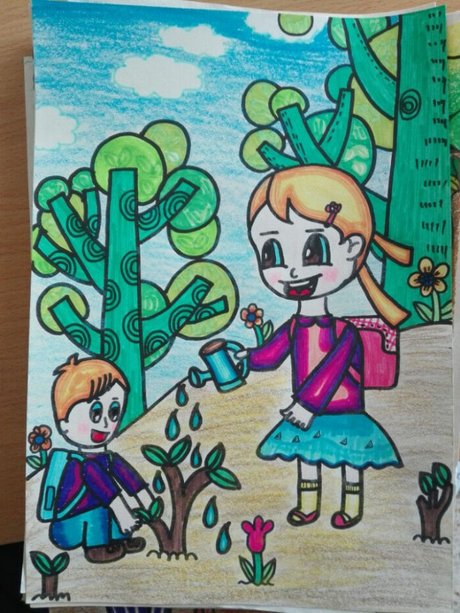 12植树节儿童画 简单植树节儿童画 关于植树节儿童画 植树节儿童画