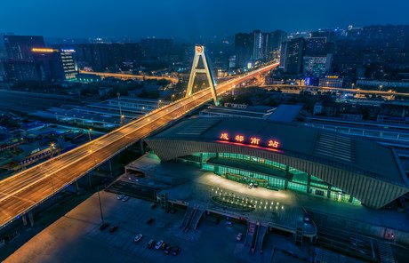 成都天府立交美丽夜景48927_城市夜景_城市建筑类_图库壁纸_68design