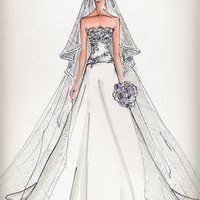 唯美婚纱 手绘头像女生背影_微信     图片大全