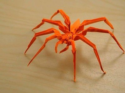 复杂动物折纸教程纸蜘蛛的折纸方法图解╭☆肉丁网
