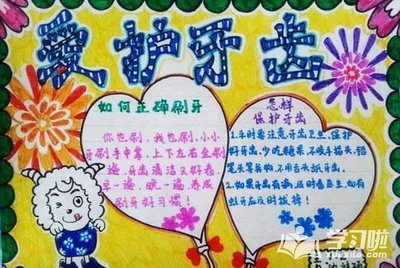 好看的 保护牙齿 手抄报