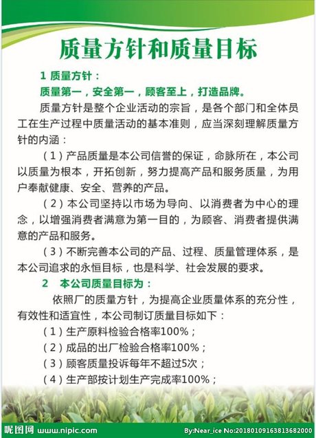 质量方针目标设计图__海报设计_广告设计_设