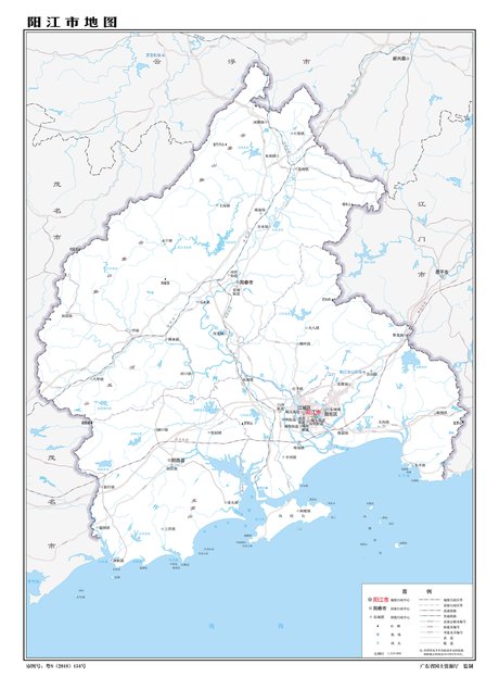 阳江市标准 地图