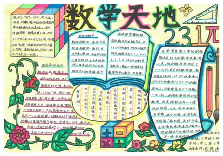 重庆首届数学文化节手抄报获奖名单