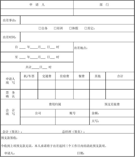 预支款申请单范本 360图片