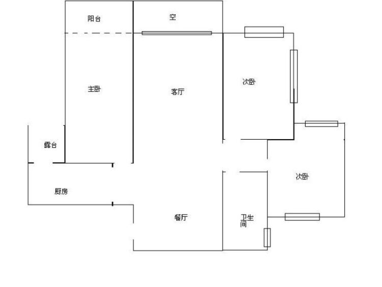 中等户型卧室厨房面积