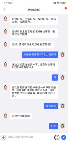 京东白条金条逾期多久上征信