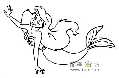 画美人鱼怎么画简笔画
