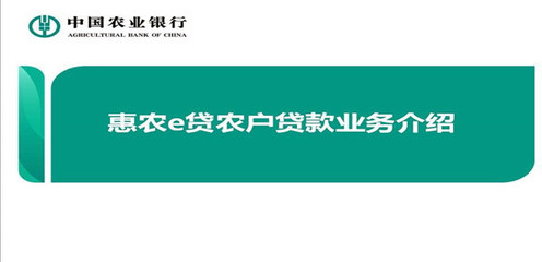 惠农贷款需要什么条件