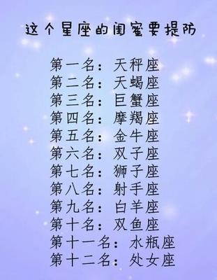 十二星座闺蜜