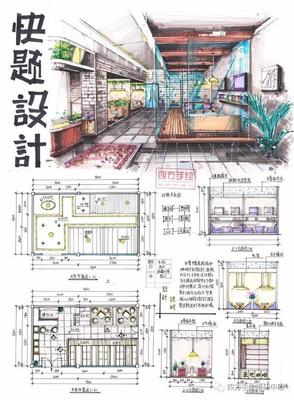 室内手绘平面图