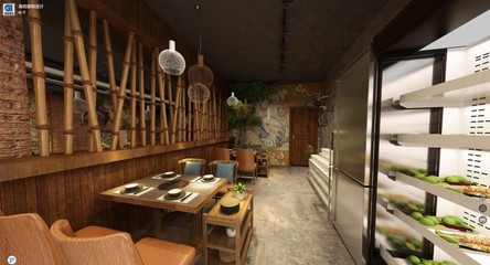 复古烧烤店装修效果图