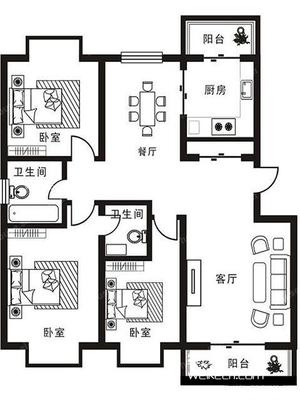 两室装修设计图