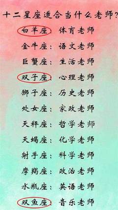 十二星座老师