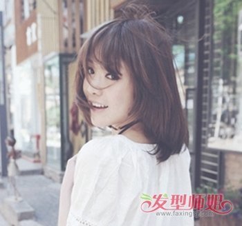 齐肩直发层次