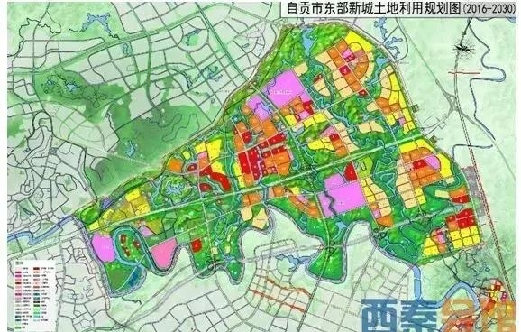 自贡东部新城规划图