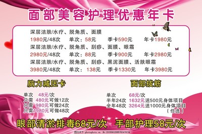 面部护理洋气点的名称