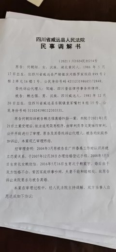 婚姻调解书