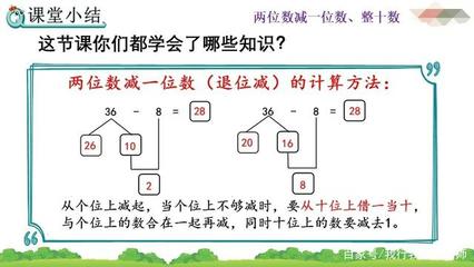 两位数退位减法怎么教