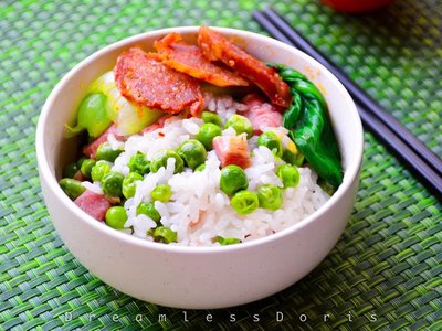 腊肉豌豆饭的做法家常