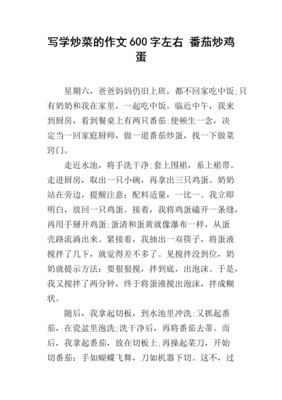 我学会了炒鸡蛋饭作文