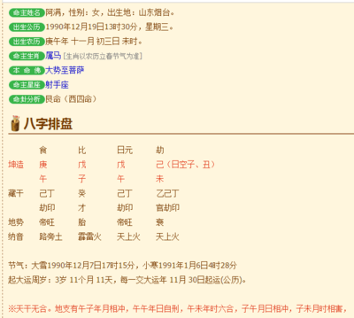 我的生辰八字