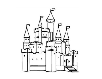 城堡简笔画 