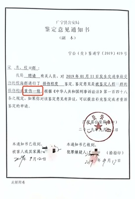 伤情鉴定报告