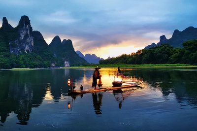 怎么形容一个湖边风景