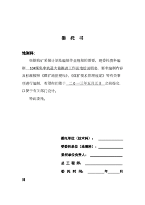 委托说明书