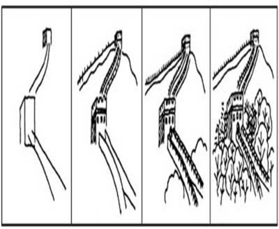 长城简笔画步骤