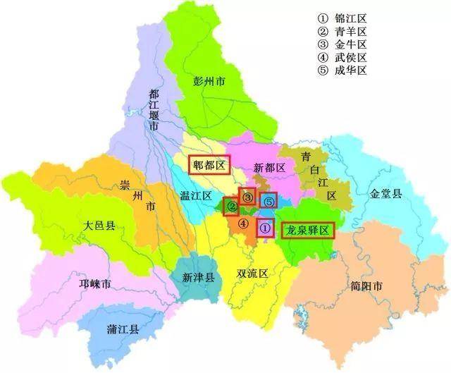 成都区划地图