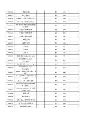 口腔医院价格公示一览表