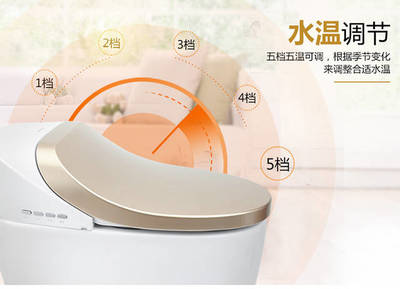 加热冲水马桶盖