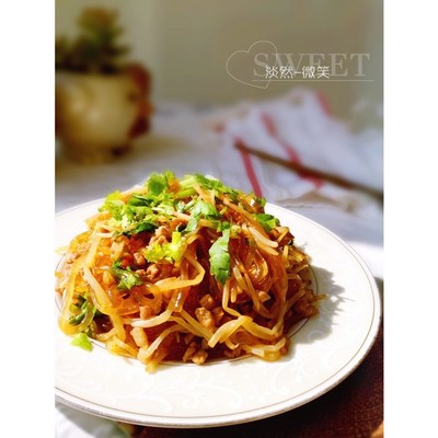 豆芽粉丝肉末做法大全家常