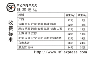 顺风快递资费