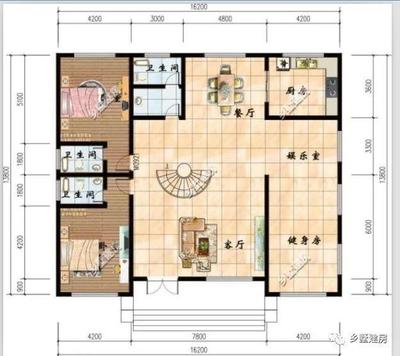 餐厅平面设计图 60平正方形户