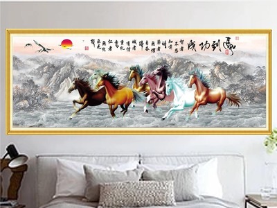 马到成功画挂卧室