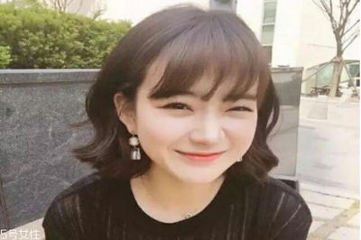 厚刘海短发