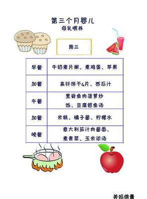 前三个月的孕妇的食谱