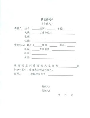 强制执行委托书怎么写